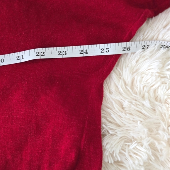 Gap Red Cotton/Wool Blend Knit V Neck Sweater size XL - Picture 9 of 12